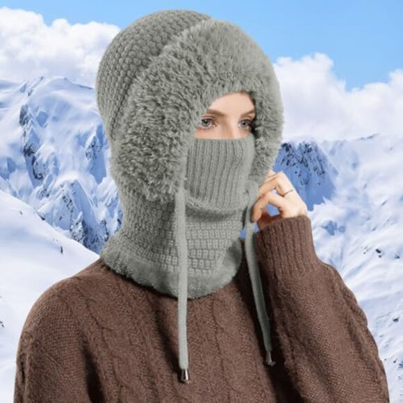 Thermal Windproof Balaclava Ski Mask Fleece Lined Winter Sports Essential - Picture 6 of 8